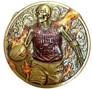 Chicago Bulls #23 Skeleton Red Jersey Challenge Coin | Jordan-Era Bulls Basketball Collectible