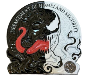 DHS Venom Split-Face Challenge Coin | Department of Homeland Security Marvel-Inspired Collectible