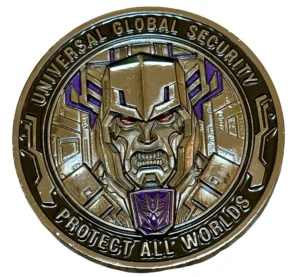 Universal Global Security Megatron Color Challenge Coin | Transformers Decepticon Collectible